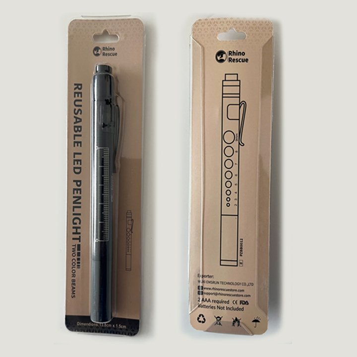 LINTERNA RHINORESCUE DE DIAGNÓSTICO REUTILIZABLE DE DOBLE LUZ COLOR NEGRO